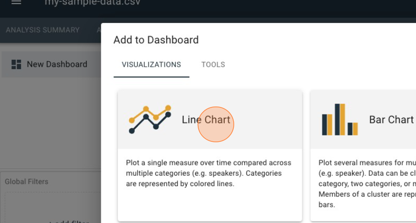 add to dashboard menu